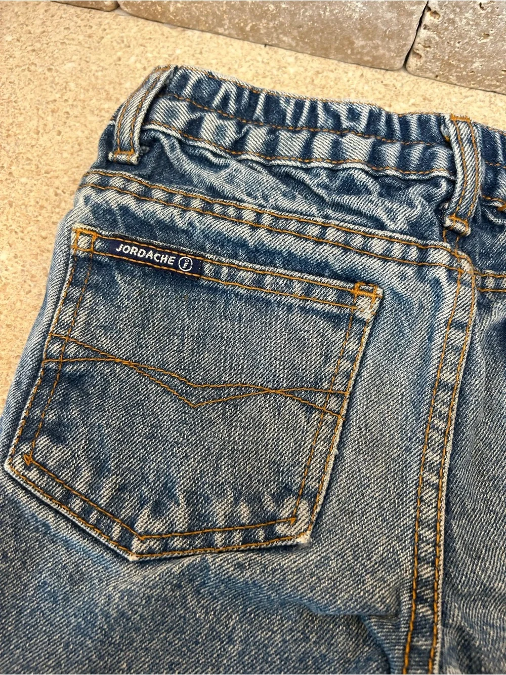 Vintage 90s Jordache Kids Denim Jeans Medium Acid Wash Straight Leg